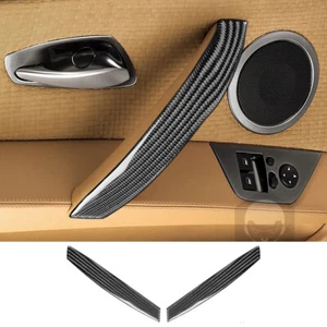 2×Carbon Fiber Interior Door Handle Panel Cover For BMW Z4 2003-2008 Accessories - Picture 1 of 9