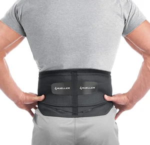 Mueller Sports Medicine Lumbar Support Back Brace with Removable Pad, Black, ... - Picture 1 of 12