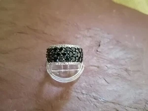 Sterling Silver Spinel with Simulated Diamond Accents Ring, Size 5 - Picture 1 of 6