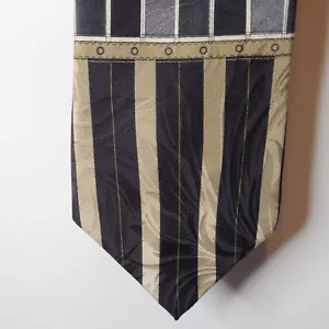 Conte di MILANO tie, geometric, black/gray 100% Italian silk, made in the USA - Picture 1 of 5