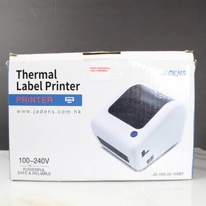Jadens JD-168 White 203 DPI Thermal Label Printer NEW OPEN BOX Free Shipping - Picture 1 of 12