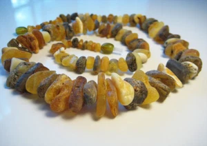 Massive Raw Natural Baltic Amber Necklace 32 gr. Gemstone !!!  - Picture 1 of 2