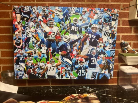 32x22 TENNESSEE TITANS Vinyl POSTER football Steve McNair art Eddie George print Cover
