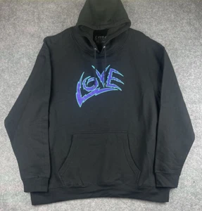 Mens Hoodie Size 3XL Sweatshirt Black Blue Purple L.O.V.E Kodak New With Tags - Picture 1 of 18