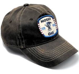 MOSSY OAK hat faux leather brown adjustable cap
