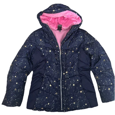 Girls Zeroxposur Navy Blue Puffer Jacket With Stars Size 14 Winter Cold Snow - Image 1 of 4
