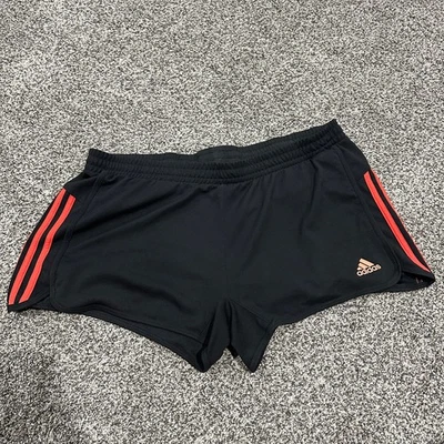 ADIDAS Women's Black Coral Stripe Shorts, XL - Pre-loved, Excellent Condition - Image 1 of 4