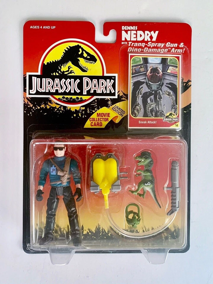 Pistola pulverizadora Kenner Jurassic Park Dennis Nedry Tranq y brazo dañado Dino Foto 1 de 1