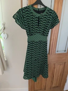 Ossie Clark London green print dress, 14 - Picture 1 of 7