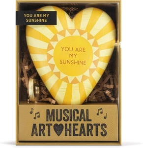 DEMDACO Amarillo Sol 3.5 x 3.5 Piedra de Resina Arte Musical Corazón Ficha Te Toca  - Imagen 1 de 6