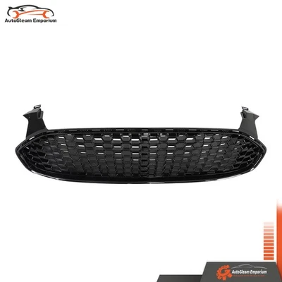 Plastic Gloss Black Grille For Ford Fusion 2013-2016 Front Grill Honeycomb Style Foto 1 de 4