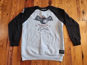 Von Dutch Crewneck Sweatshirt Flying Eye Tire XL American Heritage Black Gray - Picture 1 of 9