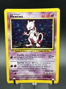 1999 Pokémon TCG Mewtwo Base Set 10/102 Holo Unlimited Holo Rare - Picture 1 of 24