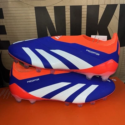 NEW Adidas Predator Elite Laceless AG Cleats Mens Size 8 Blue White Red IF6430 - Image 1 of 4