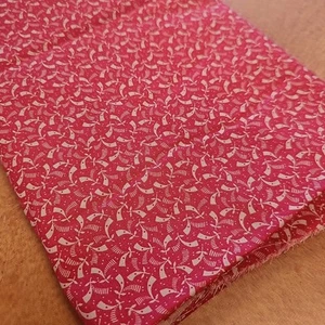 2/3 Yd Repro Red Cotton Fabric Gracie's Garden Temecula Treasures Bolt End - Picture 1 of 1
