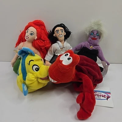 Disney Store The Little Mermaid Ariel Eric Plush Bean Bag Set of 5 Ursula - Image 1 of 4