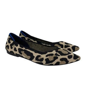 ROTHY'S The Point II Flats in Desert Cat Size 8.5 maximalist travel workwear - Picture 1 of 10