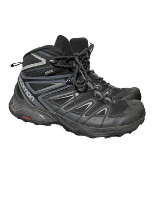 Salomon X Ultra 3 Men's Size 7.5 Gray Black Mid Hiking Trail Lace Up Shoes GTX - Image 1 of 4