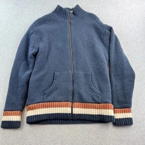 Hobie Jacket Mens Medium Blue Long Sleeve Full Zip Lambswool Coat Outdoors Adult - Picture 1 of 13