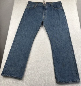Jeans Levis 501 Para Hombre 40x30 Botón Mosca Pierna Recta Calce Original Azul Denim LEER - Imagen 1 de 24