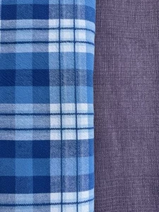 TWO Rectangular Tablecloths, Blue SUR LA TABLE 62x108 And PURPLE TEXTURED 60x114 - Picture 1 of 6