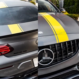 6" Sport Hood Roof Stripe Vinyl Decal Stickers For Mercedes C-Class C63 AMG W204 - Picture 1 of 11