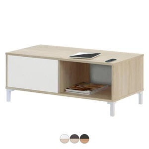 Mesa de centro con revistero para comedor o salon, mueble auxiliar, Brooklyn - Imagen 1 de 15