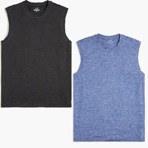 NEU Herren J.CREW Performance Muskel Tank T-Shirt Größe L schwarz/blau UVP: $ 49,50 - Bild 1 von 10