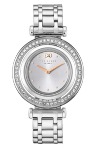 Ted Baker London Women’s Stainless Steel 360 Rotating Dial Wach, Silver 39mm - Picture 1 of 6