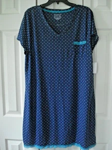 Ladies NIghtgown Navy Lace Pocket Size Large Simply Styled NWT - Picture 1 of 2