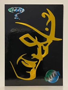 1995 DC Batman Forever Metal - Gold Blaster Chase Card 9 of 10 The Riddler - Picture 1 of 2