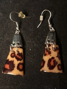 vintage leopard print earrings With Gift Box 7 J - Picture 1 of 2
