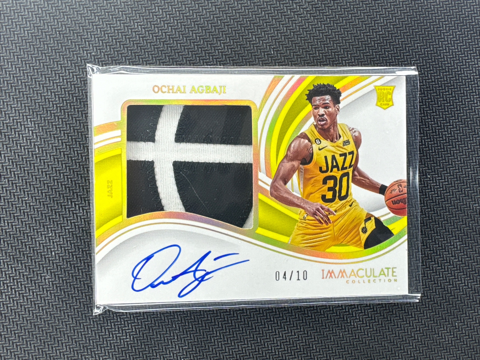2022-2023 Immaculate Collection Ochai Agbaji Rookie Patch Auto Gold /10