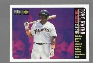 1996 Collector's Choice Checklist Tony Gwynn #760 Padres