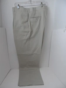 Pantalones DKNY para hombre informales bronceados caqui frente plano talla 38 x 29 - Imagen 1 de 6