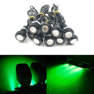 10x Green LED Boat Lights Kit Waterproof Pod Bright LED Marine Interior Deck ADV - Picture 1 of 8