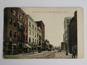 Cartolina Quinta Strada Guardando Est Liverpool Ohio c1907 - Foto 1 di 4