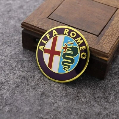 74mm Alfa Romeo GOLD Emblem Aluminium Badge 147 156 159 166 Brera Mito Giulietta - image 1 of 3