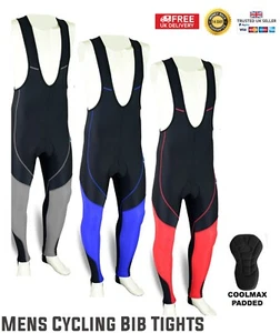 Calzas para Ciclismo Pechera Para Hombre Acolchadas Largas Térmicas Invierno Leggings Bicicleta MTB Reino Unido - Imagen 1 de 9