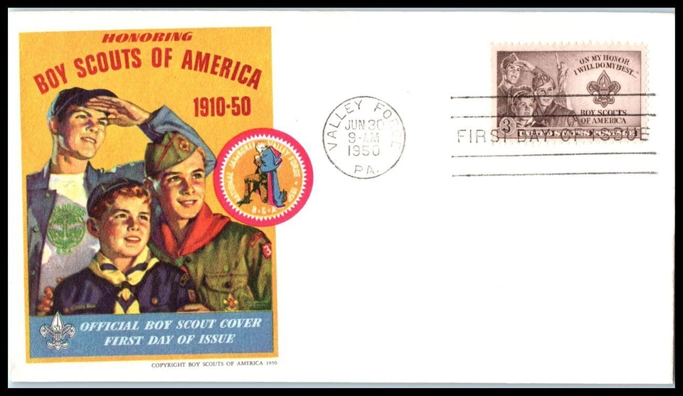 1950 Boy Scouts Sc 995-9 FDC 1st cachet Boy Scouts of America unaddressed - Image 1 of 1