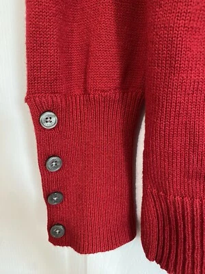 RALPH LAUREN Red Cowl Neck Wool Blend Sweater Size Petite Small Elegant Preppy - Image 1 of 4