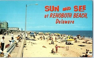 Sonne Und See At Rehoboth Strand Delaware Postkarte - Picture 1 of 2