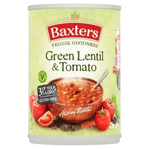 Baxters Vegetarian Green Lentil & Tomato Soup 400g. X 4 - Picture 1 of 1