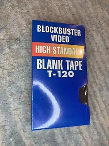 Cinta VHS en blanco de alto estándar de video Blockbuster T-120. Precintado. Vintage. - Imagen 1 de 2