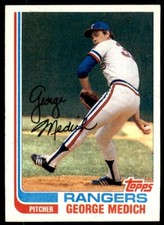 1982 Topps George Medich . Texas Rangers #78