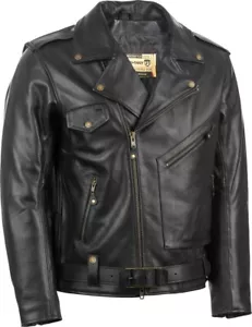 HIGHWAY 21 Murtaugh Leather Motorcycle Jacket, Black, X-Large - Bild 1 von 7