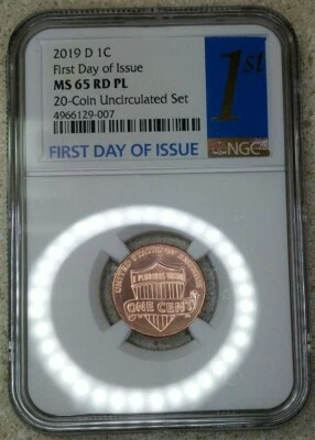 2019D Lincoln Cent (From Uncirculated Coin Set) MS65 RD PL FDI NGC 1st Label 007 - Image 1 of 3