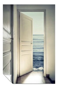 Deep Blue sea behind the door Artistic Poster Wall Art Home Decor - Picture 1 of 4