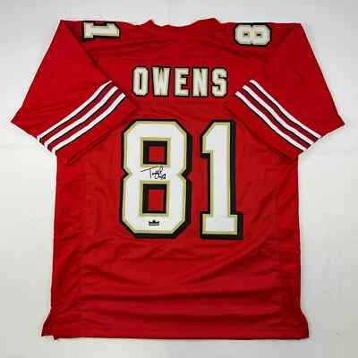 Facsimile Autographed Terrell Owens San Francisco Red Reprint Jersey Men's XL - Image 1 of 4