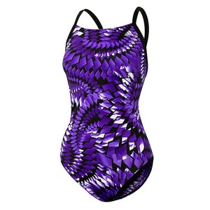 ADIDAS GEOMETRIC CURVE FEMALE VORTEX BACK PURPLE SZ 24 / 8 NEW NWT GIRLS AW4N510 - Picture 1 of 3